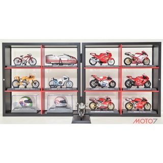 一套13臺含展示櫃 1/24 711 7-11 二代 杜卡迪 Ducati 義大利 模型車 模型重機車 絕版 精緻 限量