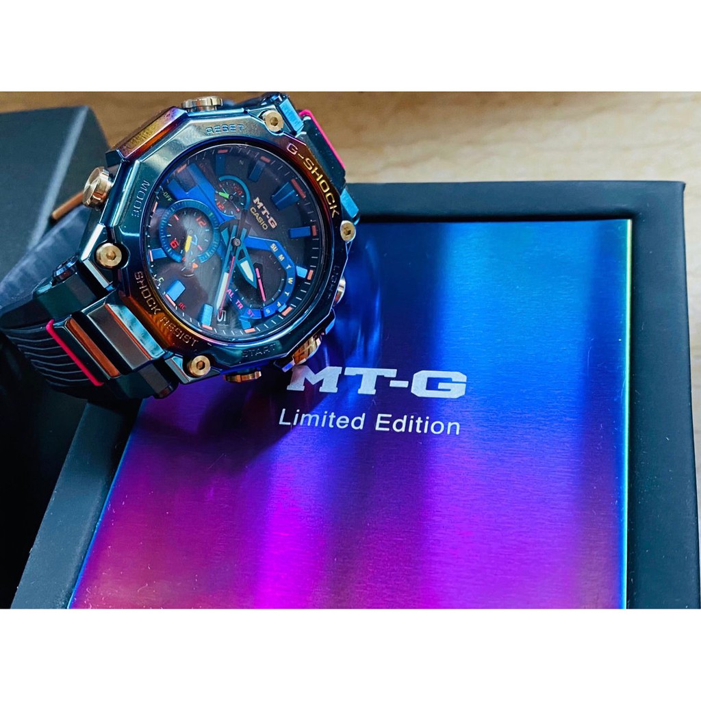 Casio 卡西歐g Shock 系列藍鳳凰不死鳥電鍍彩盤六局電波太陽能動力智能藍牙連接手錶 蝦皮購物