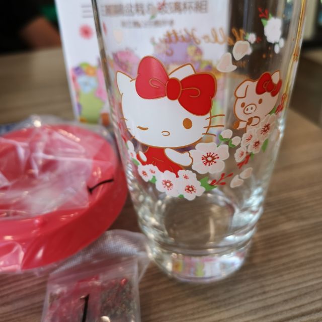 三麗鷗盆栽玻璃杯組 Hello Kitty豬年特別款