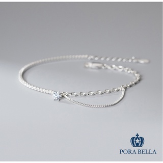《Porabella》925純銀小鋯石手鍊手環 玫瑰金銀色 告白禮物 情人節禮物 送女友 銀飾 Bracelets