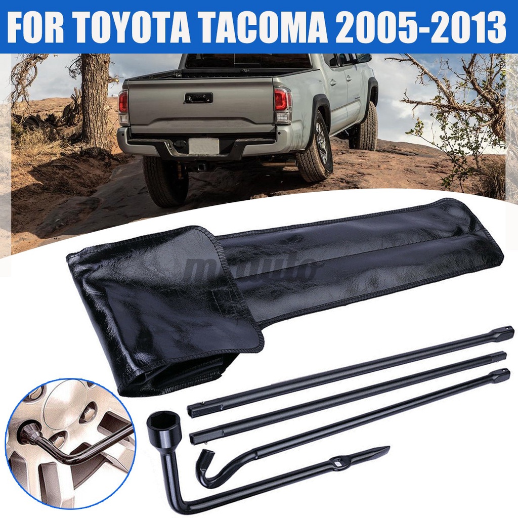 2005-13豐田Tacoma AUTO的Jack Spare凸耳扳手輪胎工具套件，帶袋