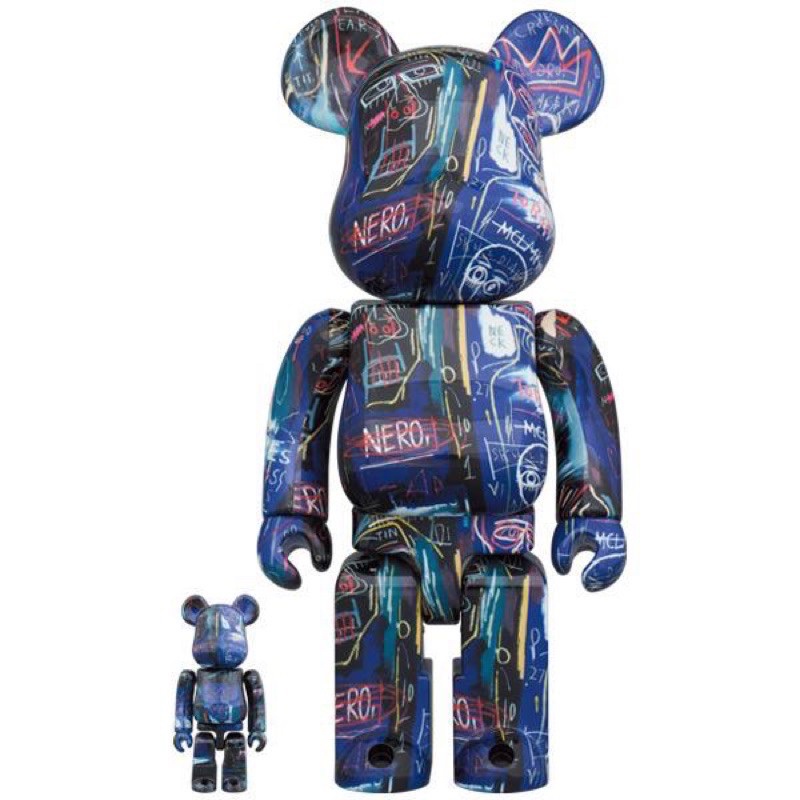 Be@rbrick JEAN-MICHEL BASQUIAT#7 巴斯奇亞7 400%+100% 全新未拆封 現貨