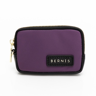 BERNIS 尼龍系列 萬用零錢包 收納包 卡包 小錢包 紫色 馬卡龍色