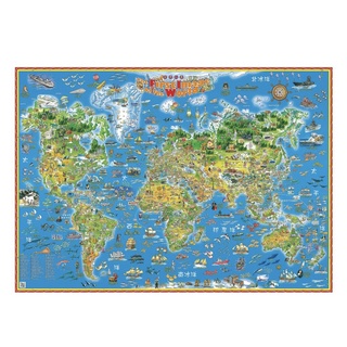 世界印象地圖~英文版(特大張版 100x140cm)愛閱讀文創 100x140cm