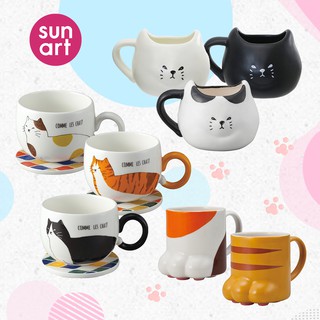 日本sunart 馬克杯-貓奴系列 厭世貓系列/附杯墊馬克杯/肉球系列