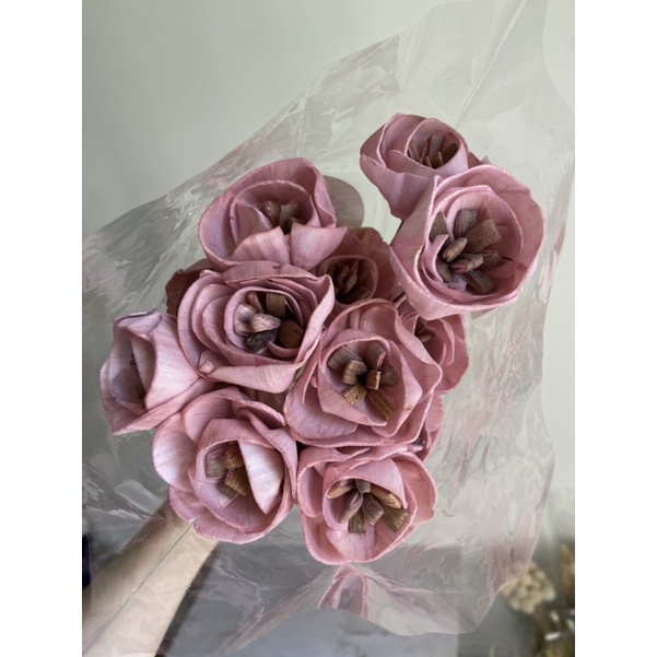 霧粉平原玫瑰索拉花 小資花材 索拉花 桔梗 蝦皮購物