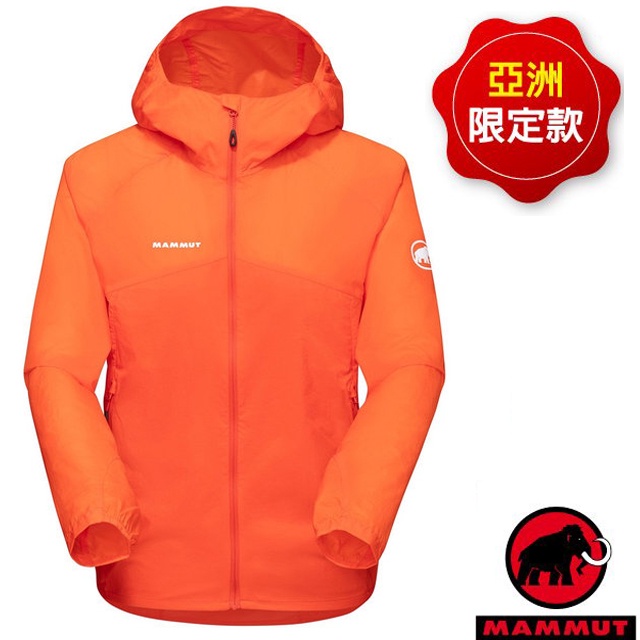 【MAMMUT 長毛象】女款輕量防風透氣連帽外套 Convey WB Hooded AF /火熱紅_ 00540