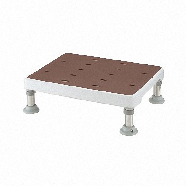 【海夫健康生活館】HEF 日本Richell 可調式不銹鋼浴室小椅凳-止滑M型 咖啡色(RFA18922)