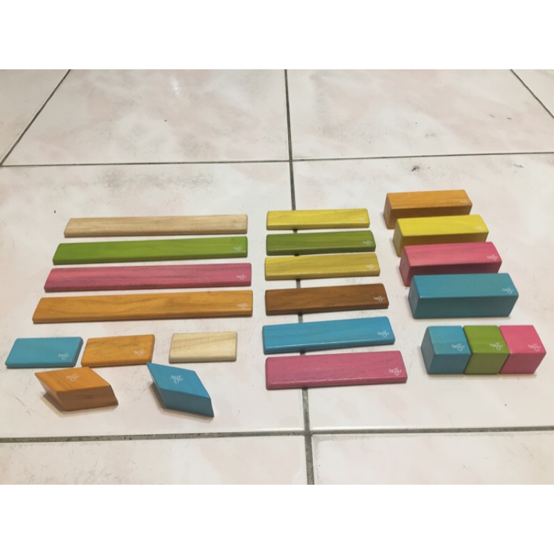 正版 美國Tegu磁性積木-幼兒益智木玩具經典系列-調色盤（22件組）