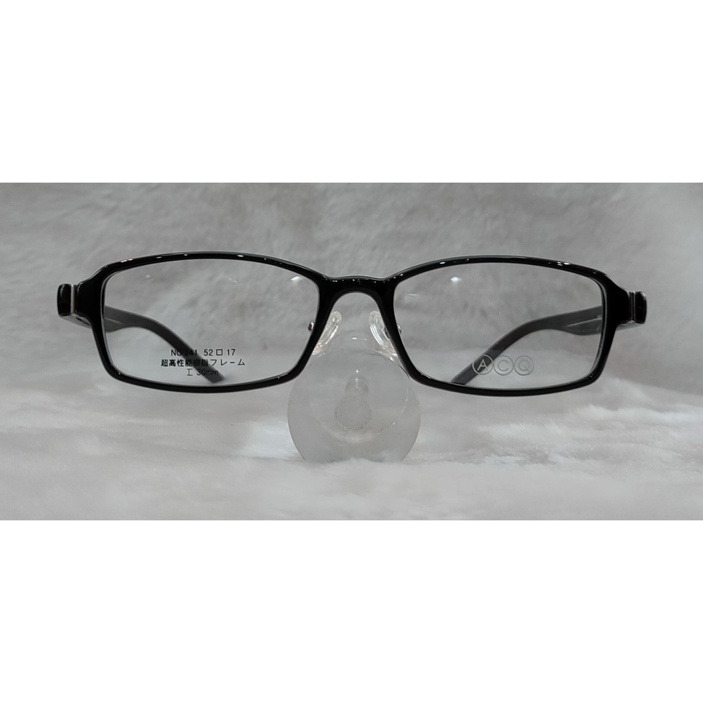 閃亮眼鏡館 韓國製造 TR90光學鏡框 鼻墊款 超彈性樹脂 加寬型  超輕 不變形 不外擴 241 黑色