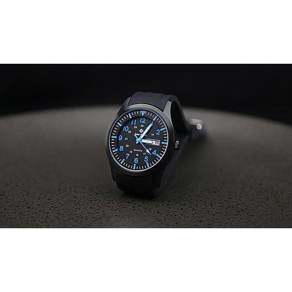168錶帶配件~SEIKO精工原廠VX43石英機芯,強悍軍風防水石英錶,不鏽鋼製黑色IPB錶壳,blue
