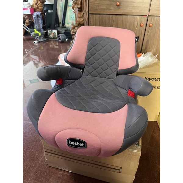 Besbet 兒童汽車安全座椅 增高墊  粉紅色 兒童座椅 女童 二手