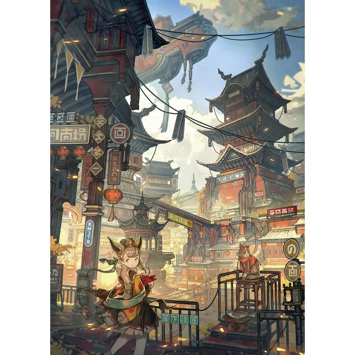 小巷 幻想風景東洋的黃昏 Epoch 500片 05 0s 日本進口拼圖 21新品 蝦皮購物