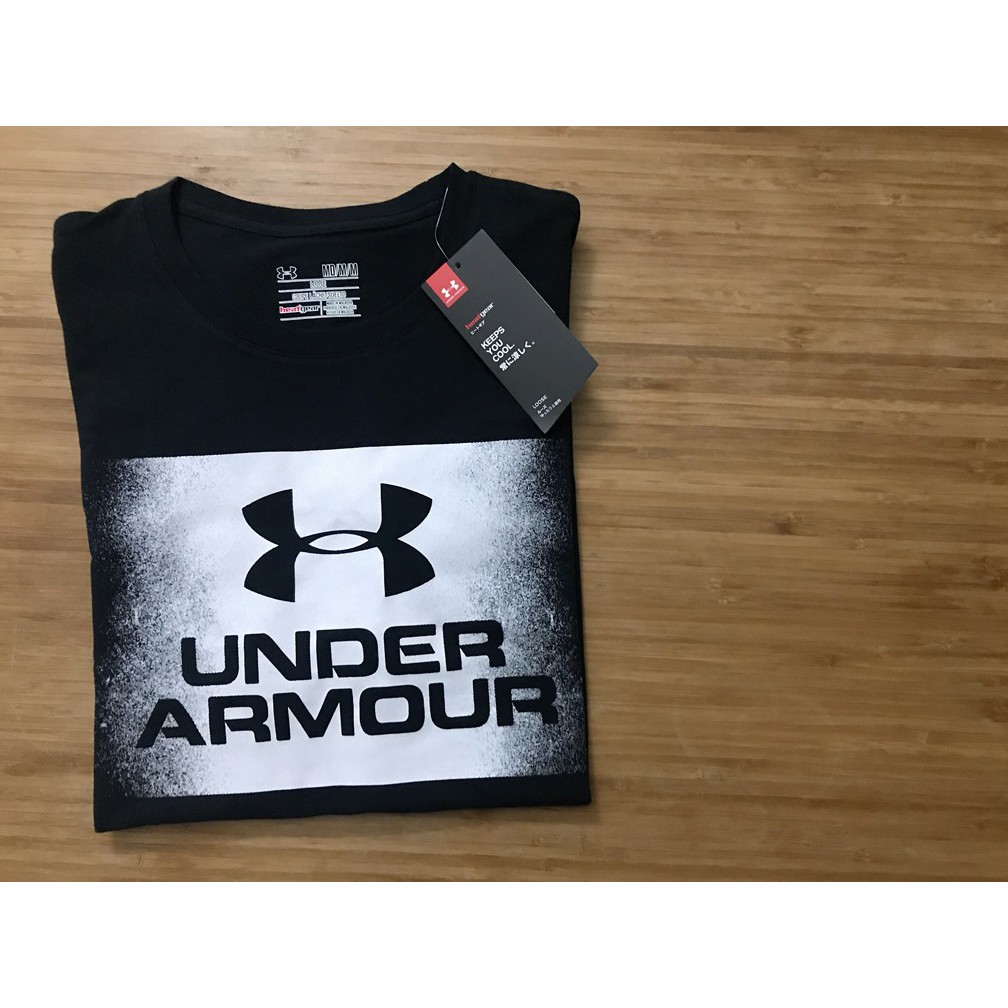 【全新現貨】Under Armour UA Heatgear Charged Cotton 黑 T恤/T-SHIRT短T