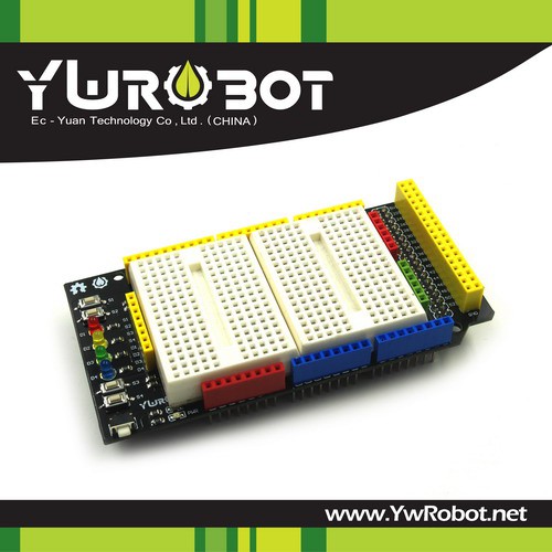 YwRobot Arduino MEGA2560 原型擴展板 v1 (焊接/ 麵包板 兩用)