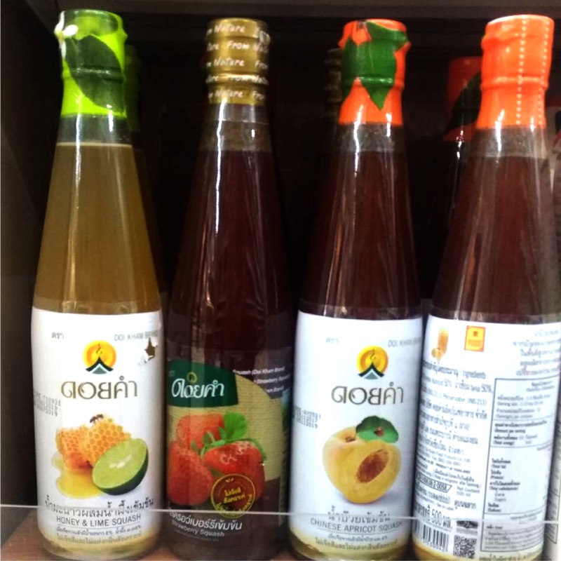 ［預購］泰國皇家計畫農場濃縮草莓汁、蜂蜜萊姆汁、杏桃汁