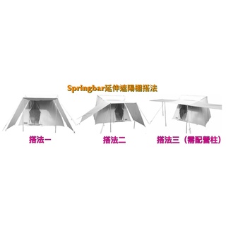 [阿爾卑斯戶外 三峽] Springbar 春帳 遮陽棚延伸款 前庭左右兩側掛布