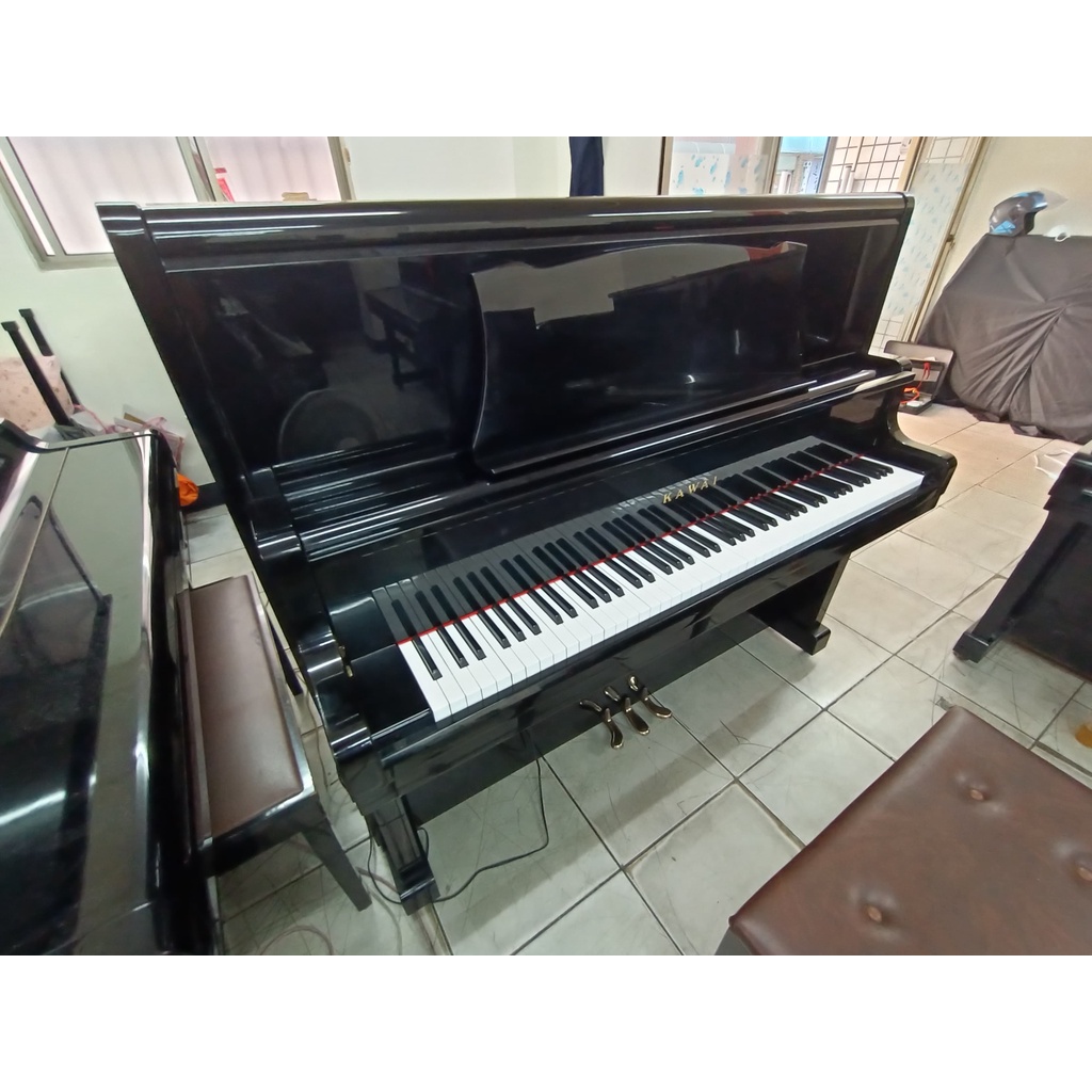 (已售，補貨ing) 日本廠牌 KAWAI 只要33900元 KU-5B 大譜架豪華款式二手鋼琴 中壢中古鋼琴黃先生