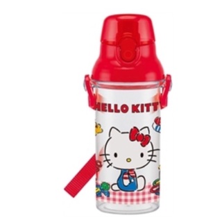 正版日貨 Skater 水壺 Hello Kitty 480ml 直飲式 可調式背帶