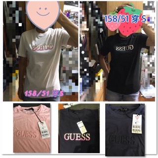 轉賣全新GUESS 短T 短踢 短袖T恤 男女款 立體logo 漸層logo