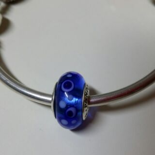 Pandora 手環 吊墜 藍色琉璃珠 串飾