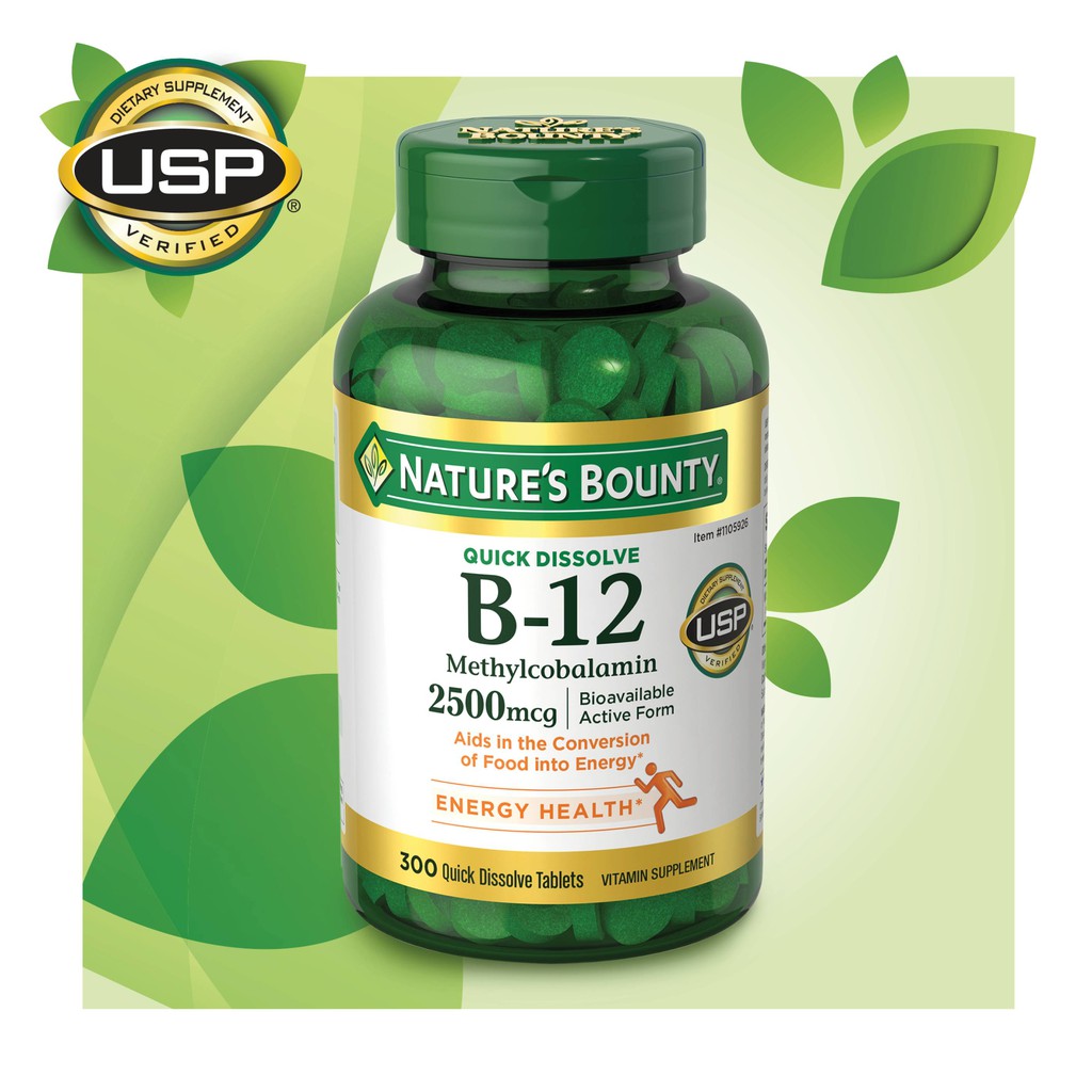 最新在台現貨美國COSTCO Nature's Bounty Vitamin B-12 維生素B12 300顆素食者補充