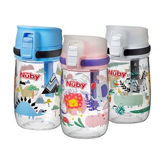 【Nuby】晶透直飲杯_300ml(3色)｜恐龍 防漏 母嬰用品