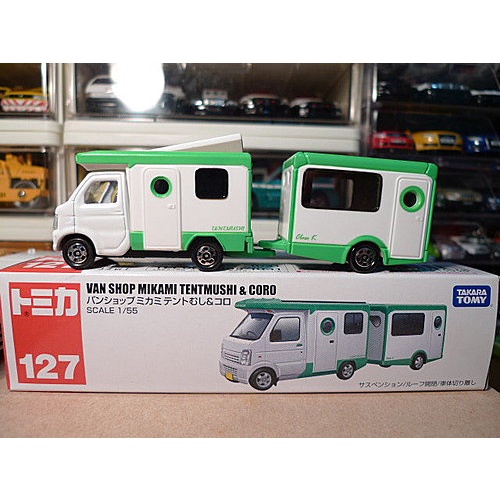 TOMICA #127 VAN SHOP MIKAMI TENTMUSHI &amp; CORO 露營車 (絕版多年，值得收藏)