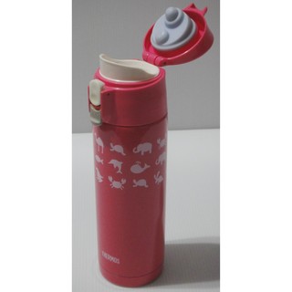 全新 🌸膳魔師 THERMOS (星巴克保溫杯同款) 桃紅色 動物王國 不鏽鋼 彈跳瓶 真空保溫瓶 保溫杯 500ML