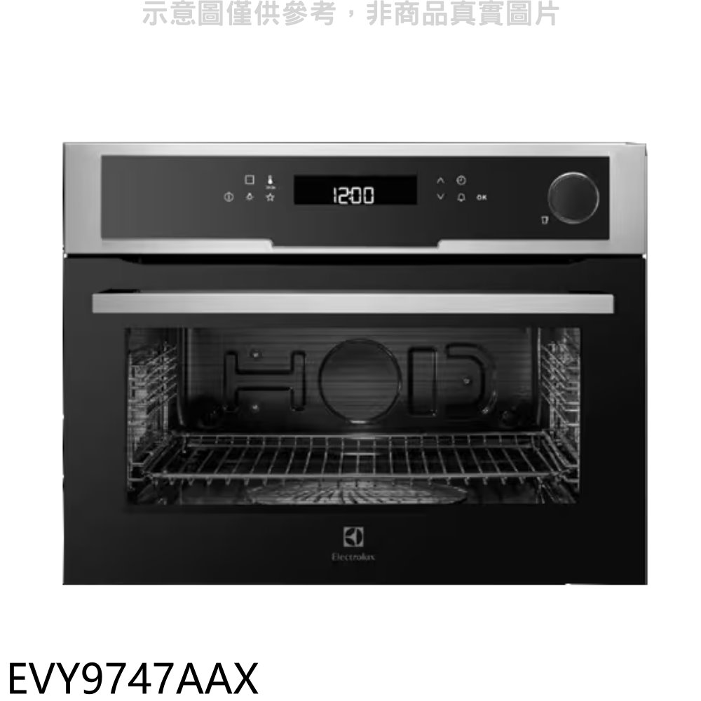 伊萊克斯45公分嵌入式蒸烤箱EVY9747AAX 福利品(全省安裝) 大型配送