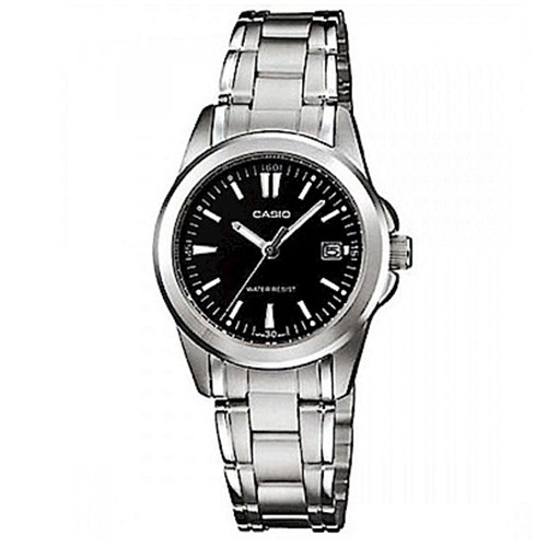 【CASIO】典雅新貴時尚腕錶-羅馬黑(LTP-1215A-1A2)正版宏崑公司貨