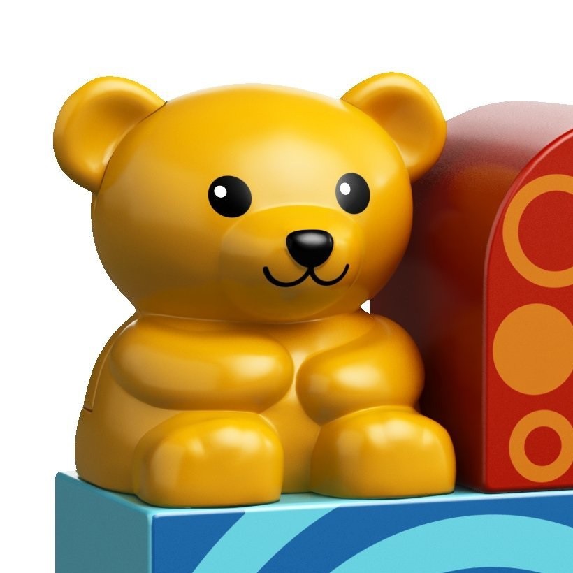LEGO 樂高 Duplo 得寶 10553 10567 亮橘色 泰迪熊 Teddy 動物 全新品, 參考 10833