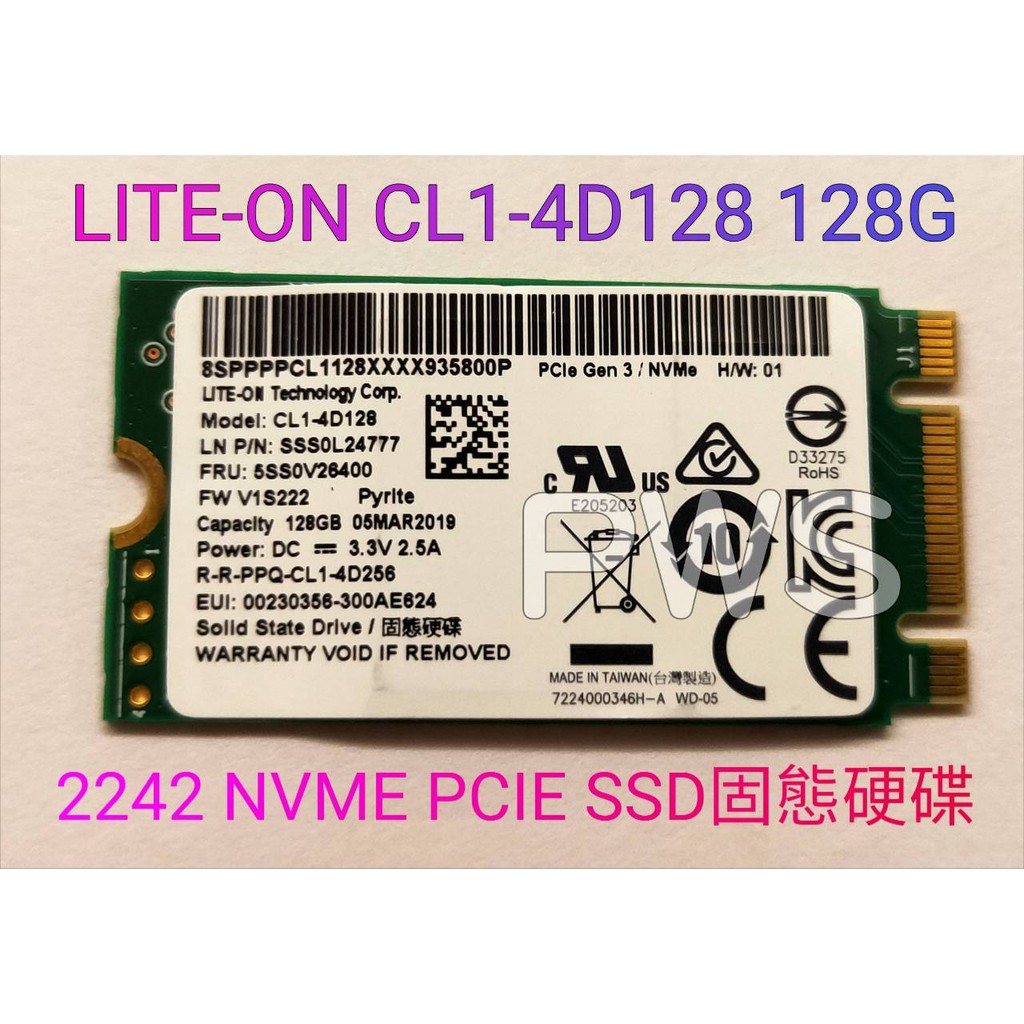 【LITE-ON 建興 CL1-4D128 128G 128GB 2242 NVME PCIE SSD 固態硬碟】T11
