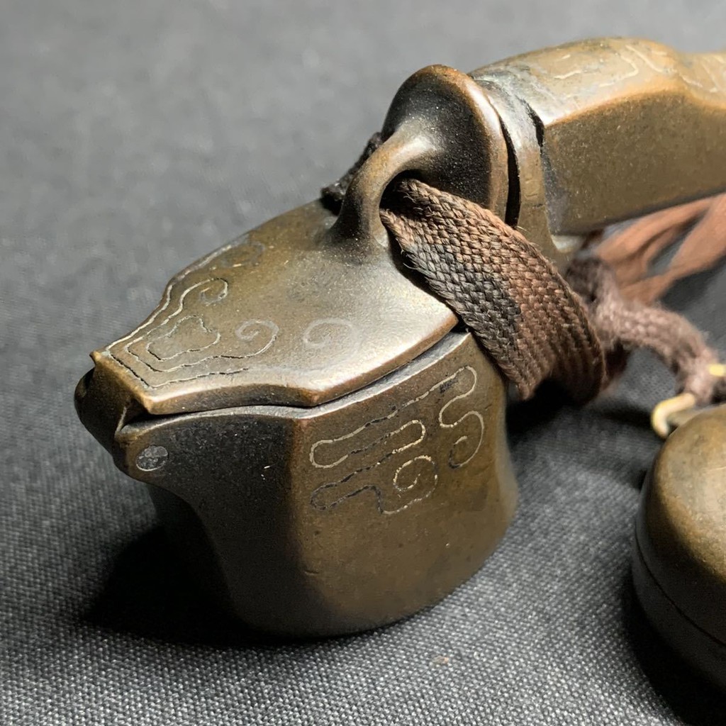 銅製 書道具 象嵌 墨盒 銅製 書道具 象嵌 墨盒