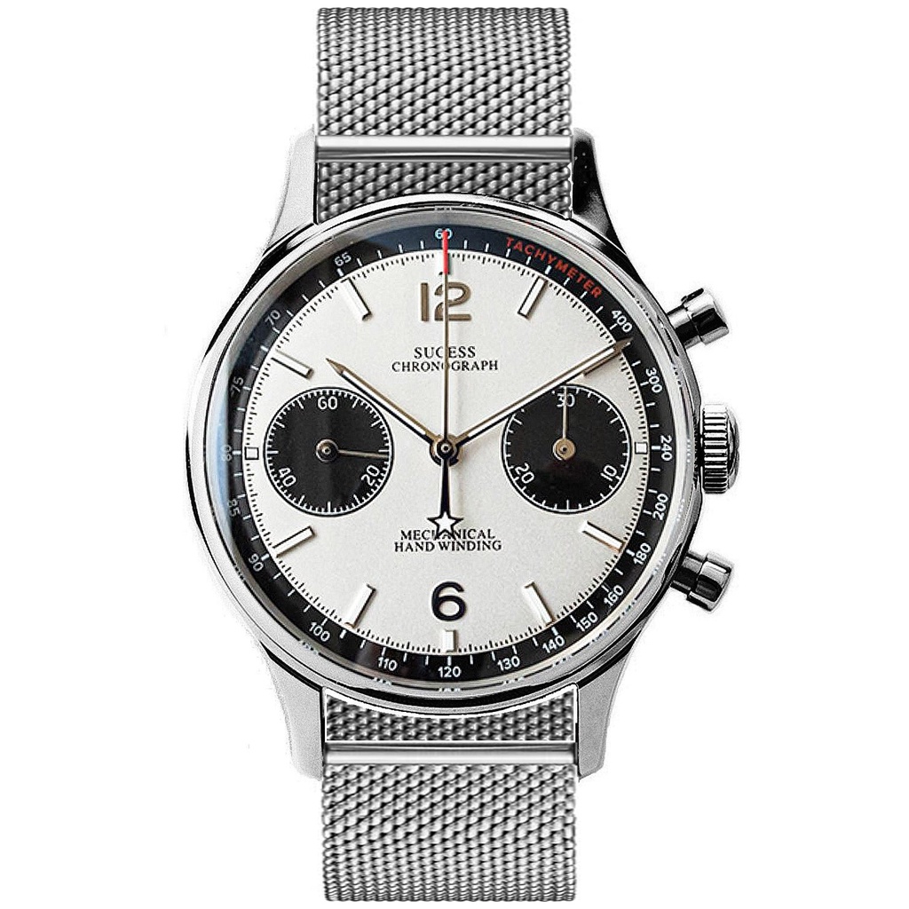 AF Store* Sugess Chrono Heritage SUPAN007SN 眼計時手錶 機械錶 星星 紅秒針