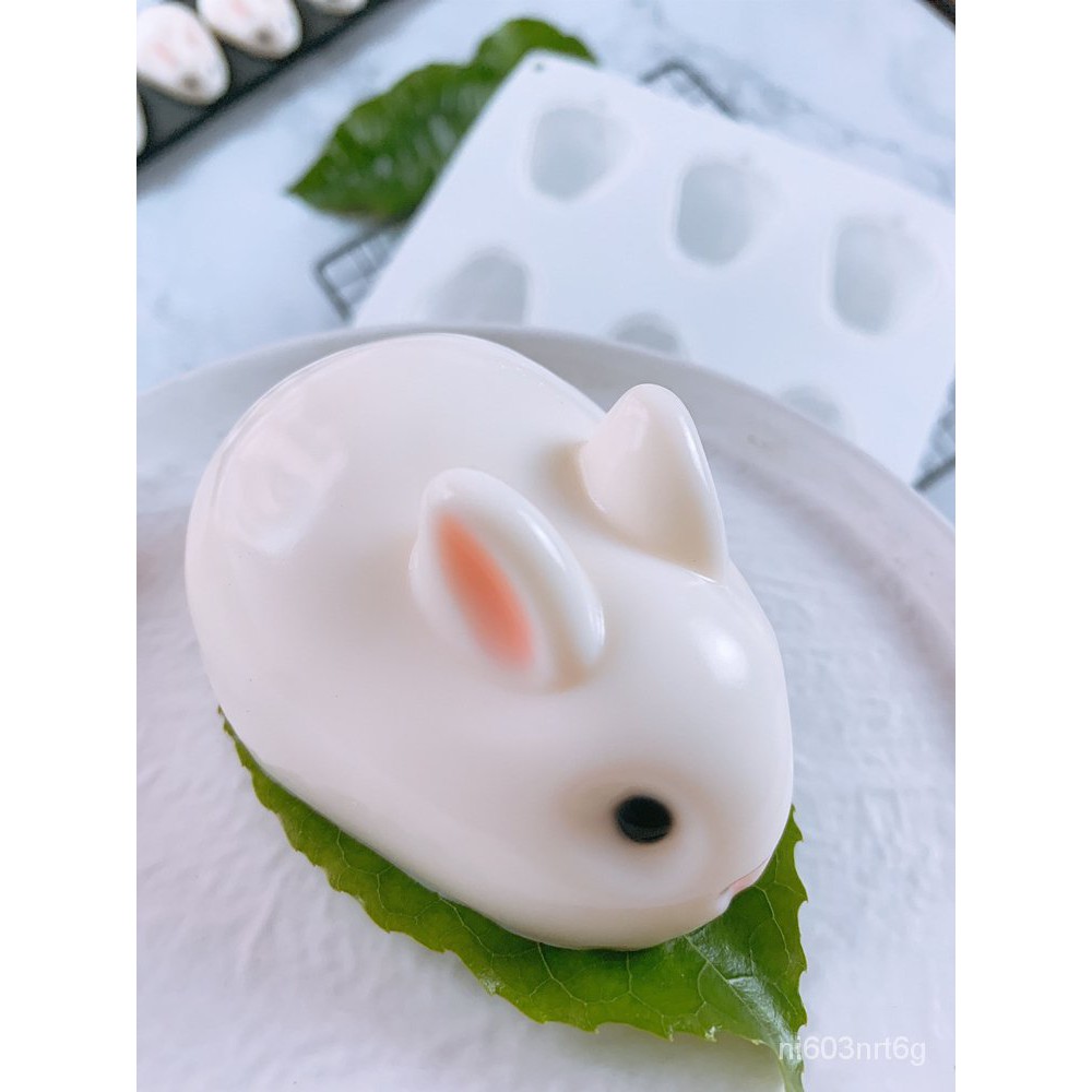 台灣發貨-廚房蛋糕模具-棒棒糖模具-烘焙工具網紅兔子冰皮月餅模具小兔子椰奶凍果凍硅膠布丁慕斯蛋糕商用家用 g3hS