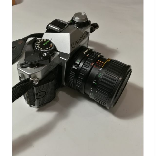 單眼相機Canon AE-1 35年老相機 日本製 傳統 底片 相機 收藏超精美的銀黑機