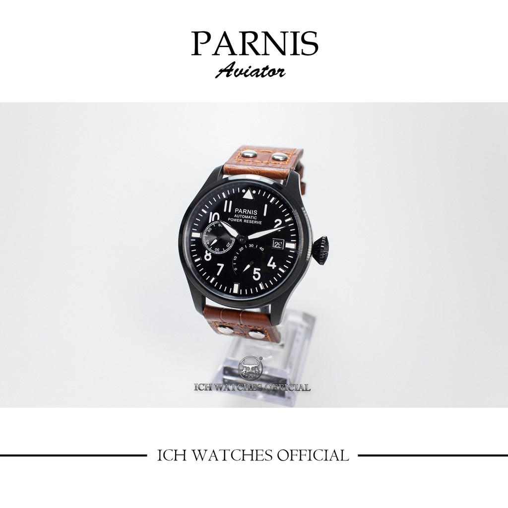 原裝進口瑞士PARNIS  PILOT大飛 動能顯示系列 機械錶 手錶-運動錶潛水錶飛行錶禮物情人節禮物生日禮物