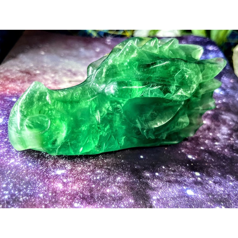 星際宇宙之龍《1》綠螢石龍頭水晶
