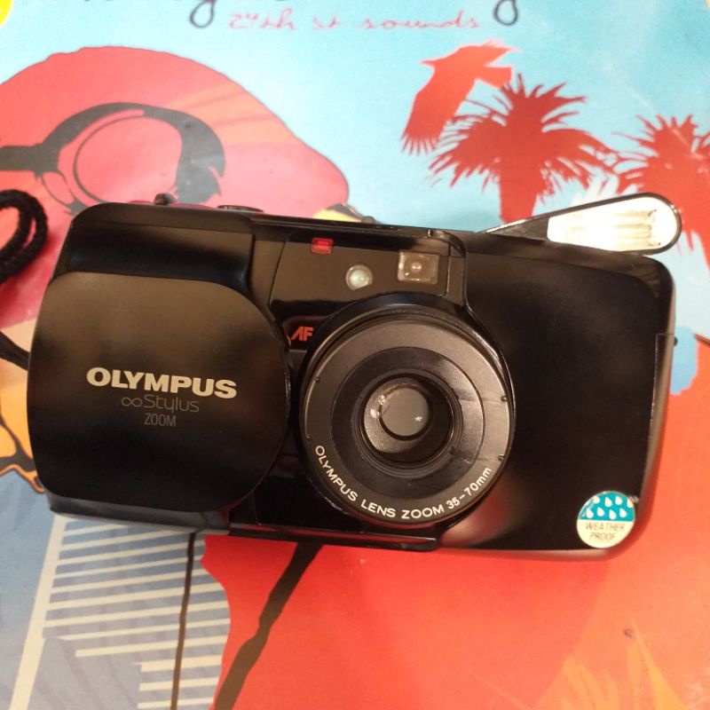 [客戶預訂] OLYMPUS STYLUS ZOOM 底片相機 美版mju 外觀新 全機功能正常 附自拍遙控器