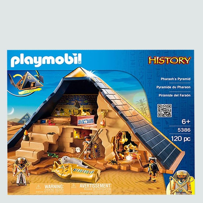 ~熱銷~新款德國playmobil5386摩比世界百樂寶埃及法老金字塔兒童情景玩具屋
