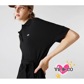 💖VS & CO💖美國outlet代購 名媛款Lacoste Polo顯瘦縮腰休閒款連身傘狀長裙 連身洋裝 長裙