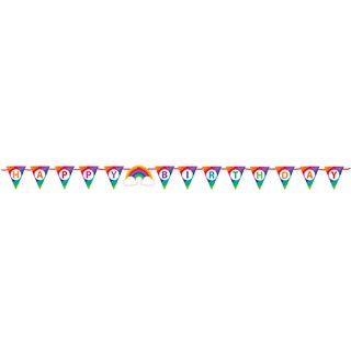 派對城 現貨 【三角旗-彩虹】 歐美派對 造型旗串 生日字串 三角旗 生日派對 派對佈置 拍攝道具