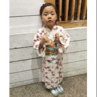 兒童 浴衣 和服 甚平 睡裙 演出服裝 二件式振袖