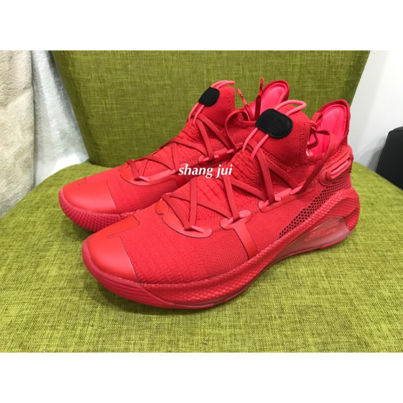 專櫃購入～UA CURRY6 HEART OF THE TOWN 全紅配色全新us10 under armour 6 7