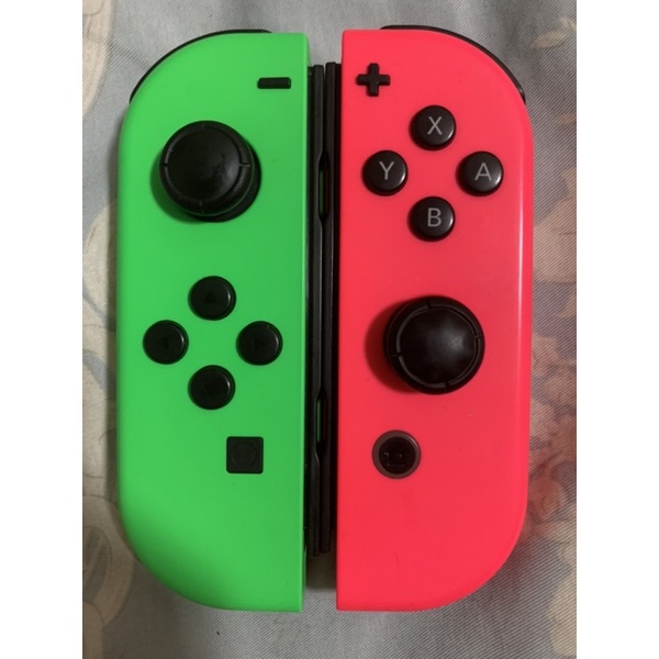 Nintendo 任天堂Switch 原廠Joy con限量版漆彈螢光粉、綠配色,保證原廠正版絕非仿冒