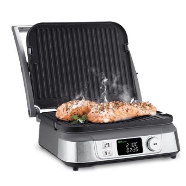 （二手）Cuisinart 美膳雅 液晶溫控多功能燒烤機 煎烤機 帕尼尼機 GR-5NTW