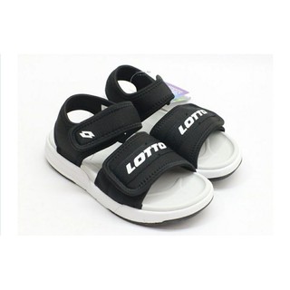 新品上架 LOTTO 男童 兒童款輕量運動休閒涼鞋 ( 黑LT0AKS1860 )