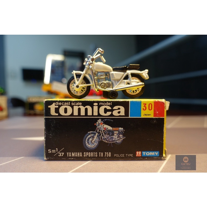 (竹北卡谷)Tomica 日本製 No.30 黑盒 YAMAHA SPORT TX759 摩托車 tomy 多美小汽車