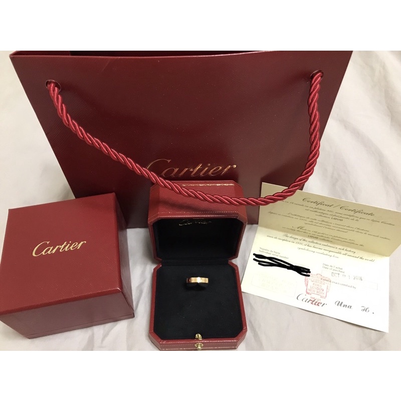Cartier love 戒50號 玫瑰金